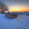 Sonnenuntergang an einem Wintertag